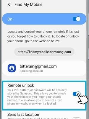 Unlock my galaxy device if i forgot the security pin pattern or .